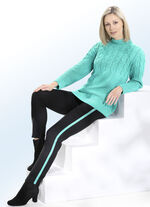 Pullover mit Zopfmuster JADEGRÜN