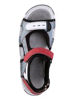 ELENA EDEN, sportliche Damen-Trekkingsandalen, Weite G, mit Klettverschluss BLEU-WEISS-ROT