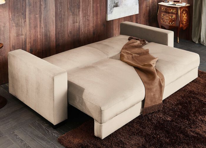 Schlafsofa mit bequemer Schaumstoffpolsterung CREME