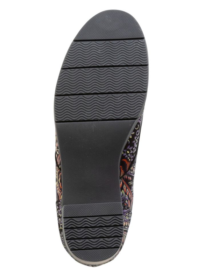 Waldl&auml;ufer, bequemer Damen-Trotteur, Weite H, mit herausnehmbarem Fussbett SCHWARZ-BUNT