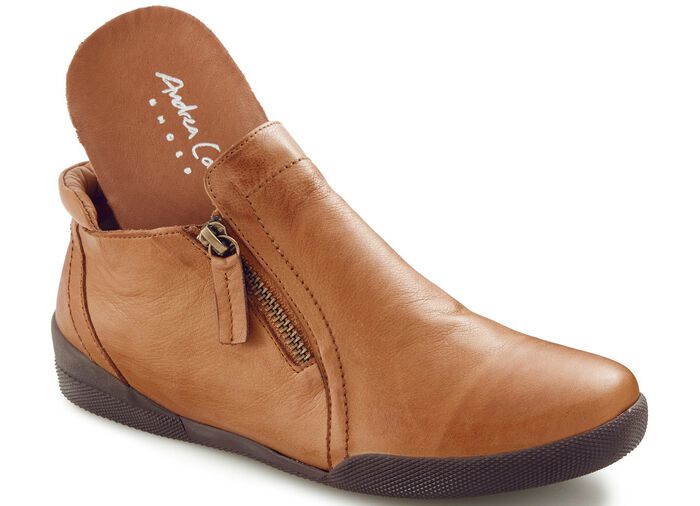 Andrea Conti, sportliche Damen-Boots, mit herausnehmbarem Fussbett COGNAC