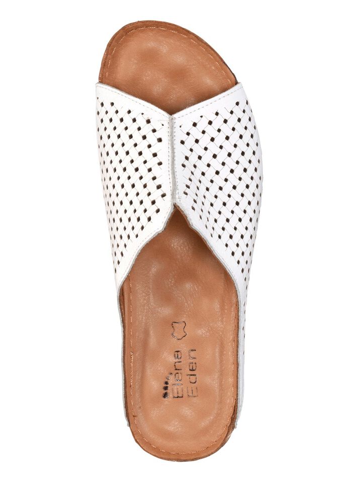 ELENA EDEN, sommerliche Damen-Pantoletten, aus Leder 