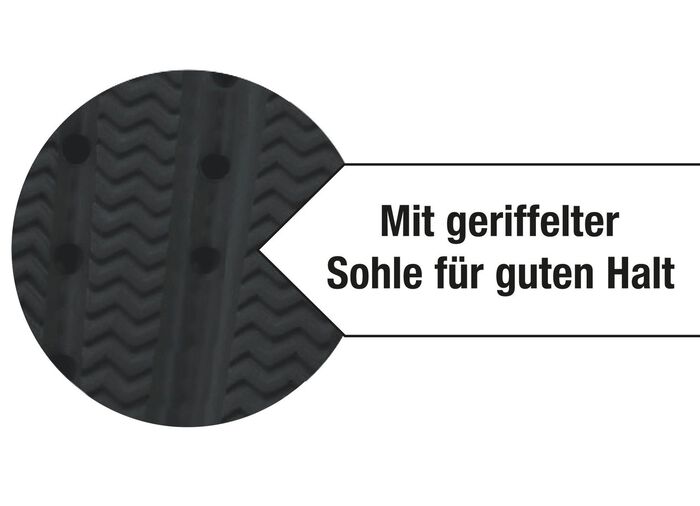 Wolken-Slipper relaxvital mit geriffelter Sohle SCHWARZ