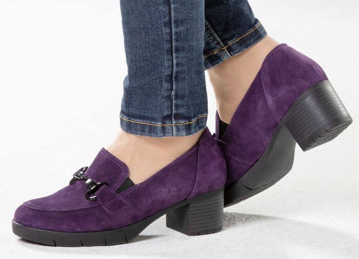 Waldl&auml;ufer, bequemer Damen-Trotteur, Weite H, mit herausnehmbarem Fussbett LILA