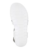 ELENA EDEN, sommerliche Damen-Sandalen, Weite G, aus Leder WEISS-SILBER