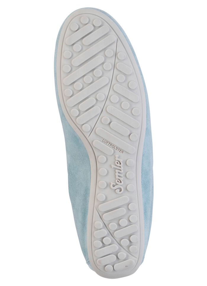 ELENA EDEN Slipper aus weichem Veloursleder mit luftiger Perforation HELLBLAU