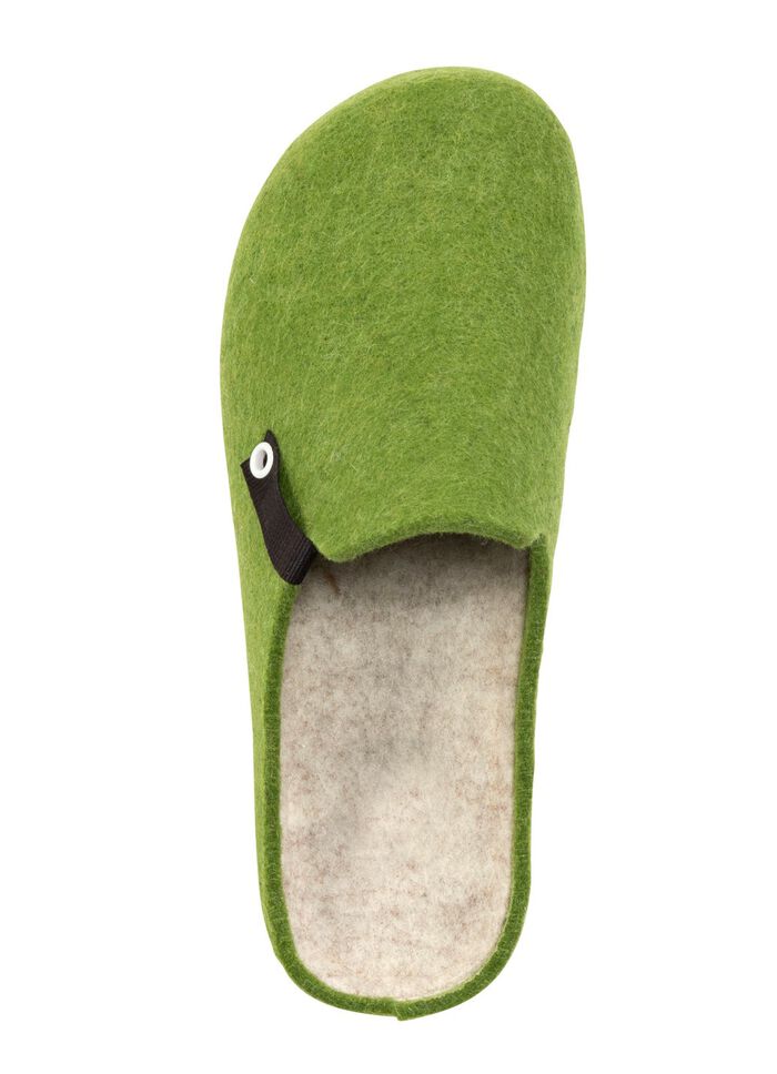 Laurina, trendige Damen-Hausschuhe, Weite G, mit anatomisch geformtem Fussbett APFELGR&Uuml;N