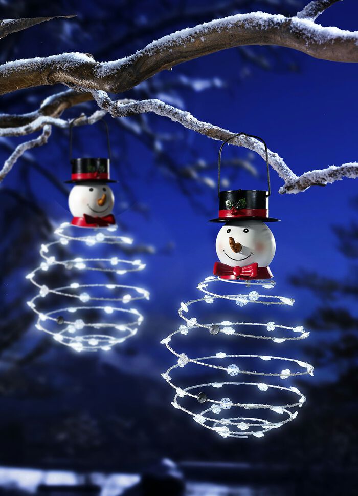 Solar-H&auml;ngeleuchte Schneemann 