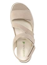 Waldl&auml;ufer, bequeme Damen-Sandalen, Weite H, mit herausnehmbarem Fussbett BEIGE