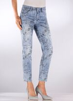 Jeans mit floralem Druck 