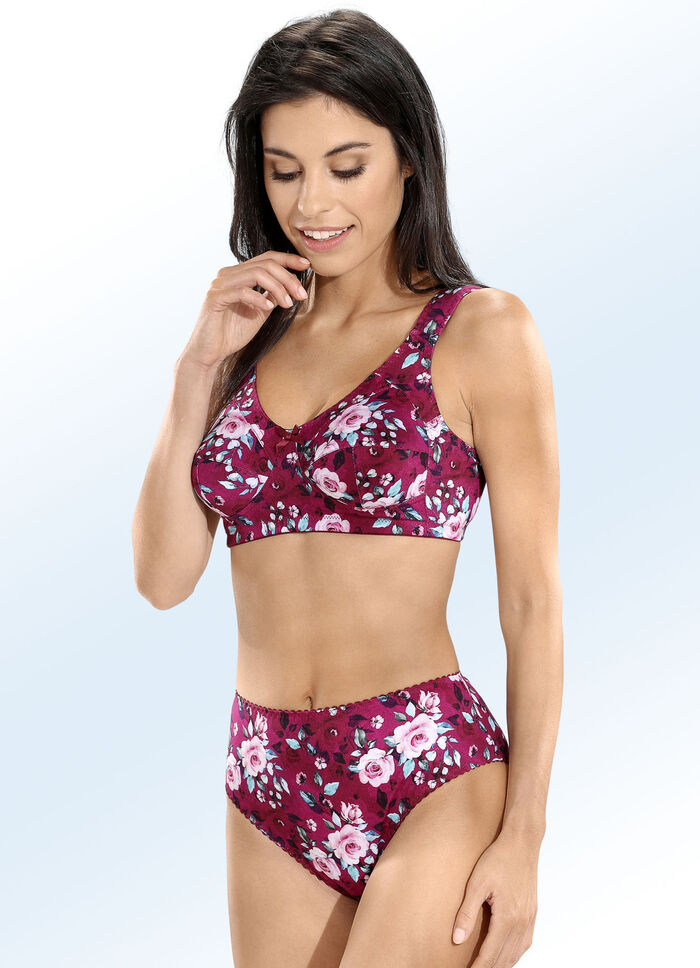 BH mit farbharmonischem Floraldessin 