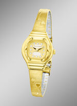 Klassische Quartz-Damenuhr mit Metallbandgeh&auml;use 