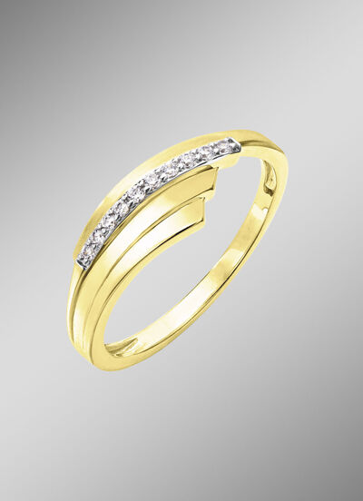 Toller Damenring mit synth. Zirkonia 