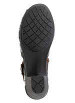 Gemini Stegspangen-Sandalette mit Zierlochung SCHWARZ-GRAU