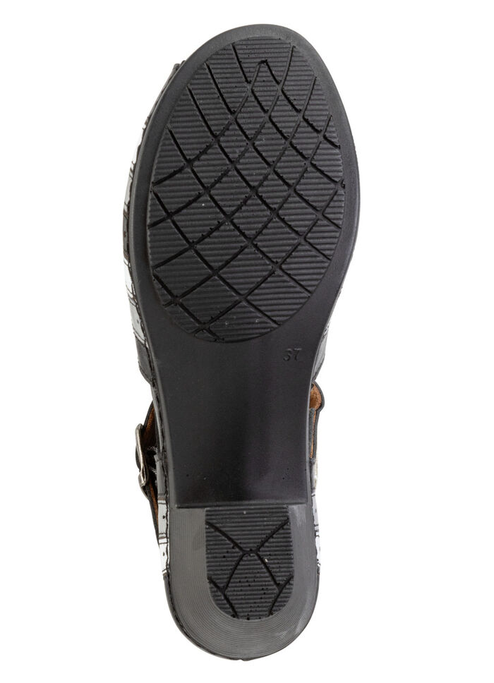 Gemini Stegspangen-Sandalette mit Zierlochung SCHWARZ-GRAU