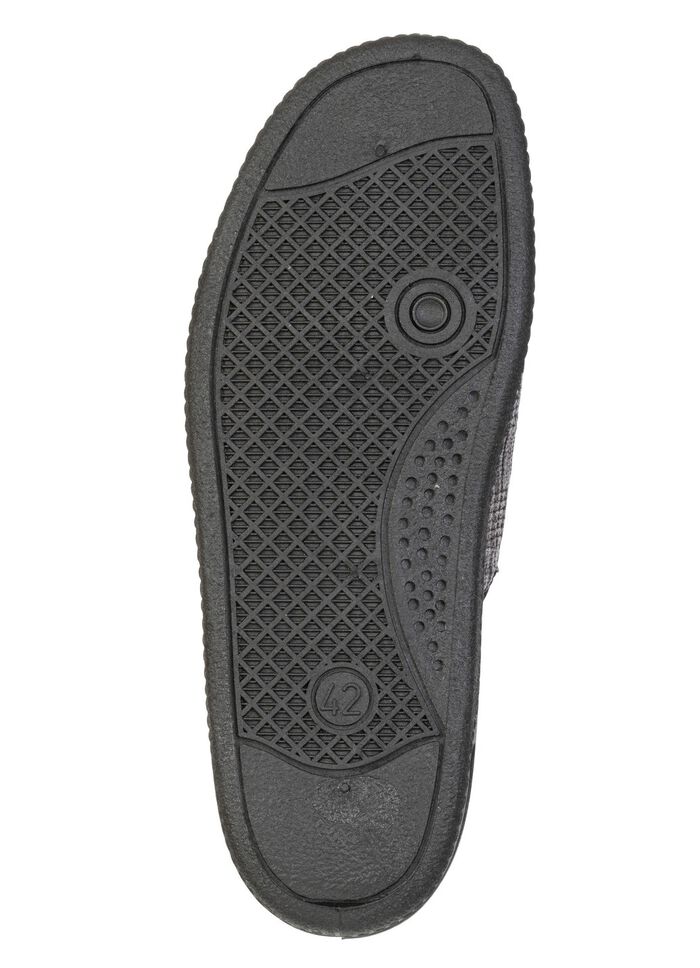 Klassiche Herren-Hausschuhe, mit anatomisch geformtem Fussbett GRAU