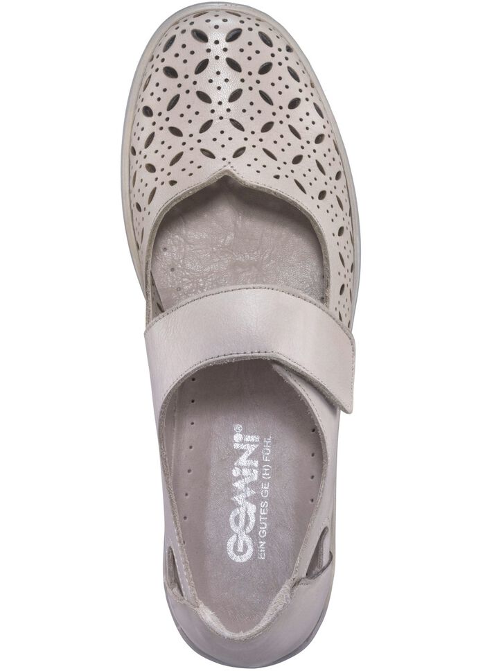 Gemini Slipper aus weichem Rindleder KIESEL