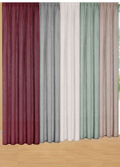 Halbtransparenter &Uuml;bervorhang in Leinenoptik 