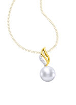 Anhänger mit Süsswasser-Zuchtperle und Diamanten 