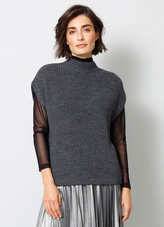 Pullunder in Perlfang ANTHRAZIT