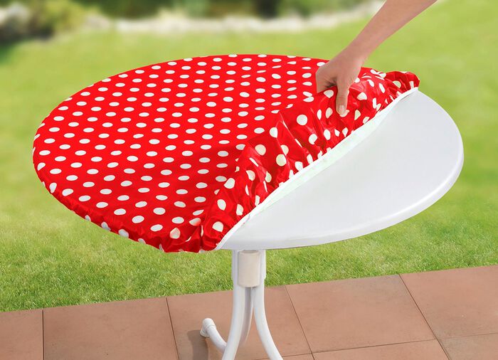 Abwaschbare Spann-Tischdecke ROT