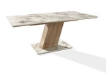 Tisch mit Auszug und einfach zu reinigender Tischplatte MARMOR BEIGE/ARTISAN EICHE