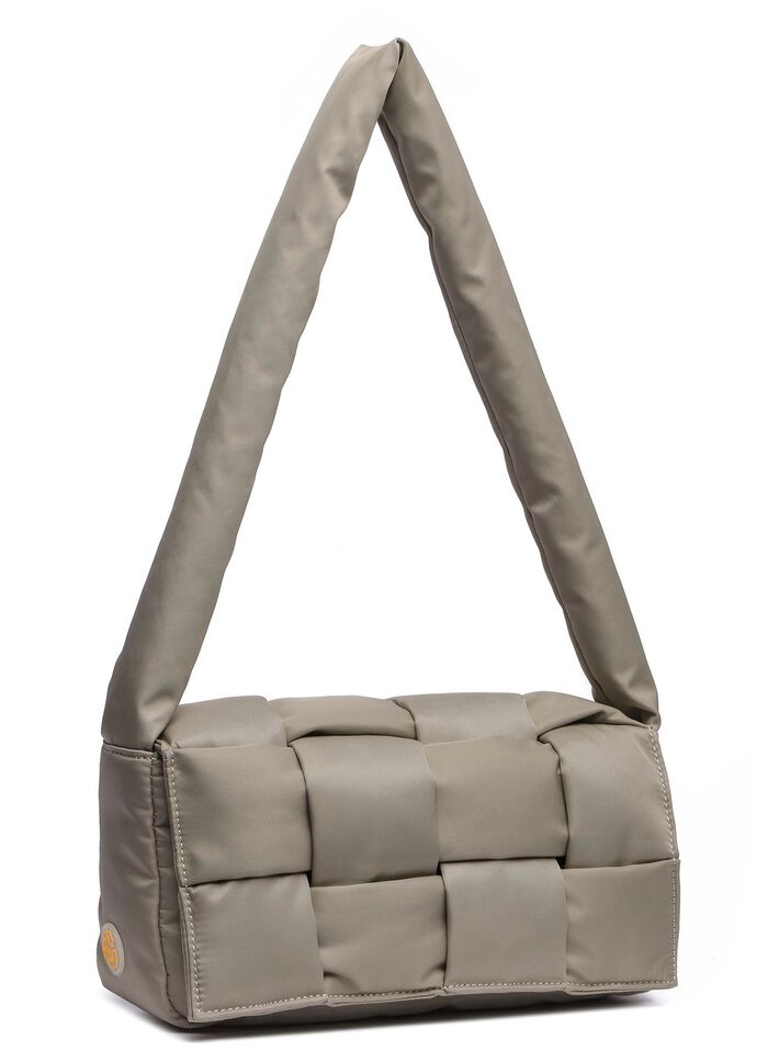 Collezione Alessandro Tasche aus zart gl&auml;nzendem Textilmaterial TAUPE