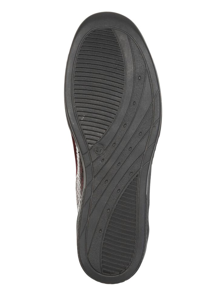 ELENA EDEN, bequeme Damen-Slipper, Weite H, mit herausnehmbarem Fussbett BURGUND