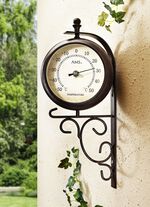 Funk-Wanduhr mit Thermometer 