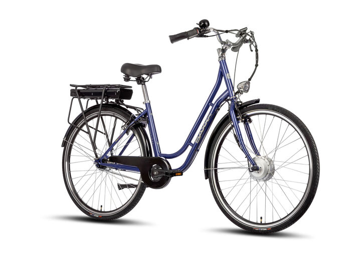 Zeitlos, elegantes City-E-Bike mit komfortabler Ausstattung   BLAU