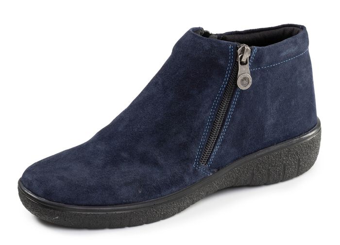 ELENA EDEN, bequeme Damen-Boots, Weite G, mit herausnehmbarem Fussbett MARINE