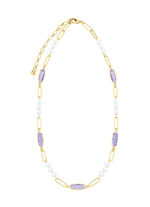 Schmuckset, 3-teilig, aus Messing mit Kristallsteinen 