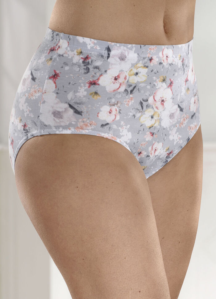 Viererpack Slips mit Floraldessin 