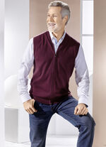 Gilet mit durchgehendem Reissverschluss in 4 Farben BORDEAUX