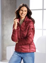 Jacke mit abnehmbarer Kapuze KARMINROT