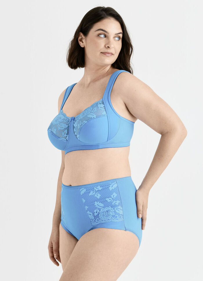 Miss Mary BH mit elastischen Spitzeneins&auml;tzen T&Uuml;RKISBLAU