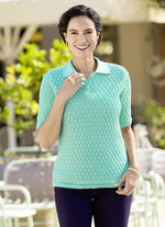 Pullover mit Rautenstrukturmuster 