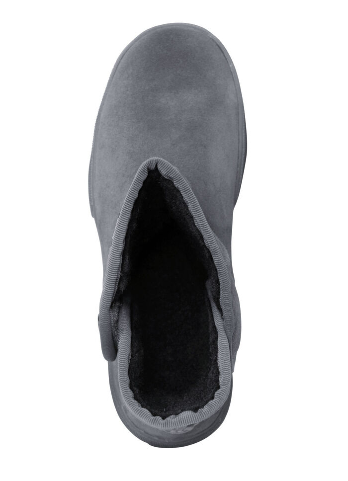 Stiefelette aus Veloursleder GRAU