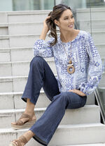 Tunika mit elastischen Abschl&uuml;ssen 