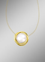 Anhänger mit Zuchtperlen-Bouton 