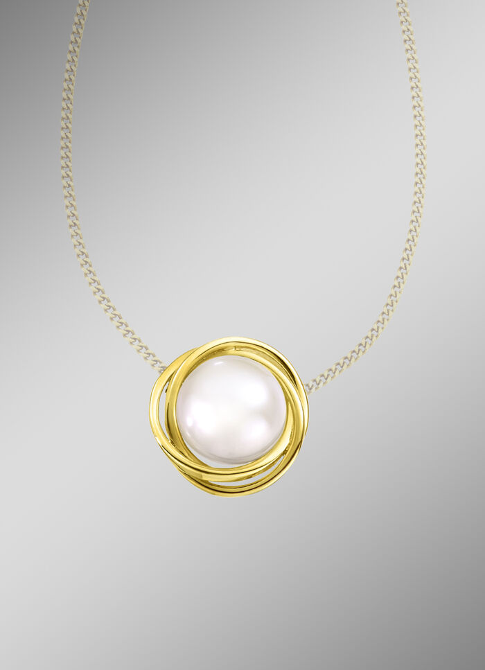 Anhänger mit Zuchtperlen-Bouton 