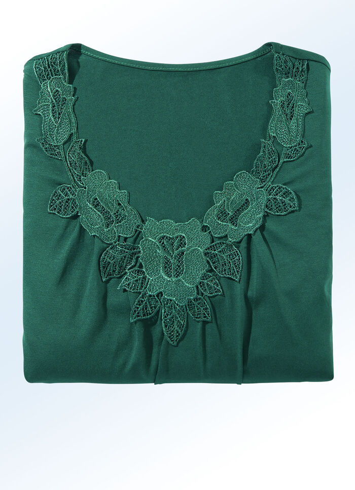 Zweierpack Nachthemden mit Spitze und kurzen Ärmeln 