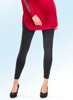 Leggings mit edel gl&auml;nzendem Ziermotiv SCHWARZ