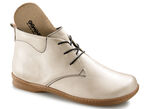 Gemini Schnür-Stiefelette aus hochwertigem Leder KIESEL