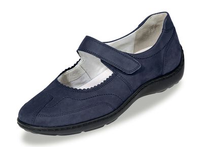 Waldläufer, bequeme Damen-Slipper, Weite H, mit herausnehmbarem Fussbett 