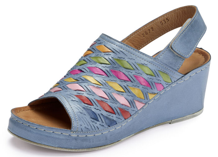 Gemini Sandalette mit raffinierten, bunten Flechtdurchzügen JEANS