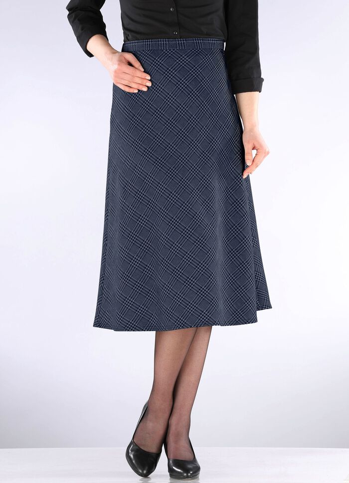 Rock mit Glencheck-Dessinierungl MARINE-GRAFIT