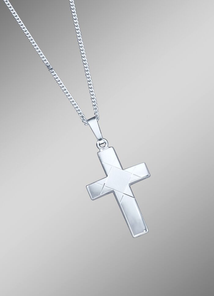 Kreuz-Anh&auml;nger mit Panzerkette 