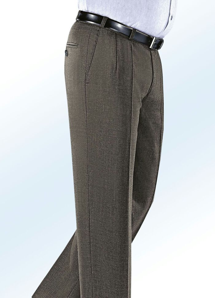 «Klaus Modelle»-Unterbauchhose mit Gürtel  MITTELBRAUN MELIERT