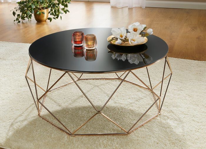 Couchtisch mit Metallgestell 